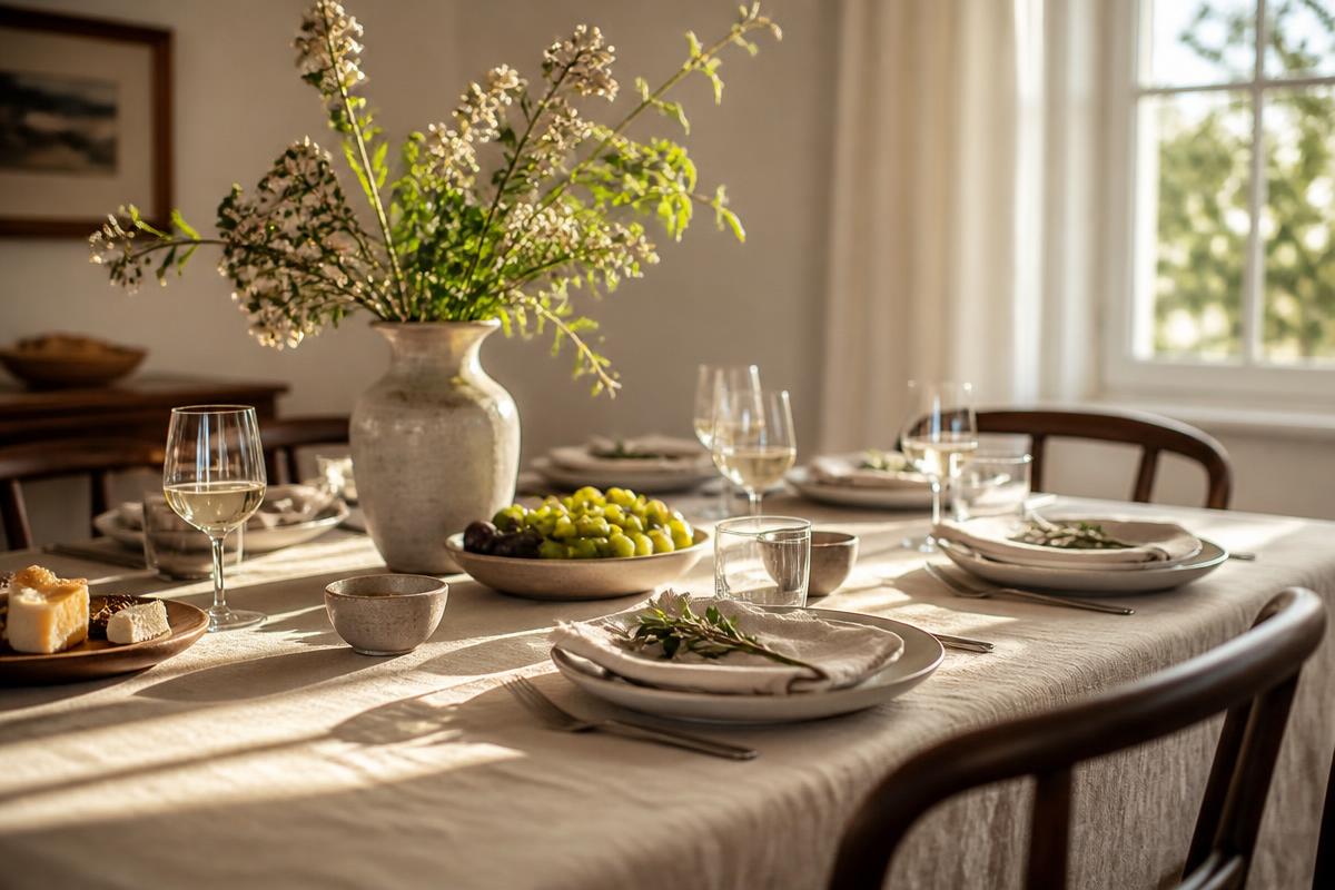 A beautifully set table representing thoughtful financial planning